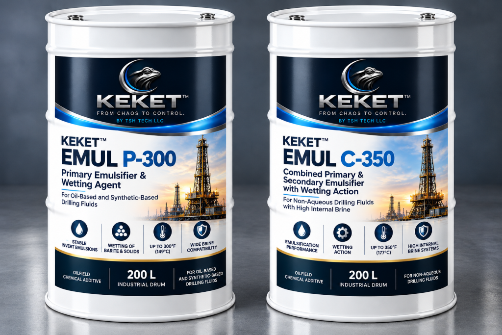 KEKET EMUL C-350 combined primary and secondary emulsifier with wetting action, 200 L industrial drum